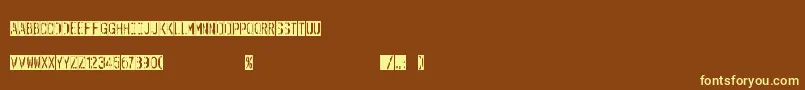OuterspaceShoping Font – Yellow Fonts on Brown Background