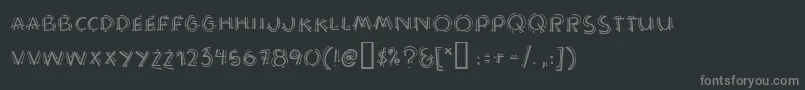 フォントOperating – 黒い背景に灰色の文字