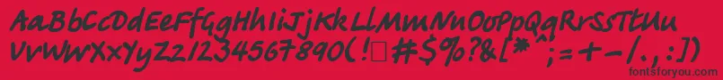 Tatianactt Font – Black Fonts on Red Background