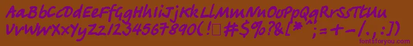 Tatianactt Font – Purple Fonts on Brown Background