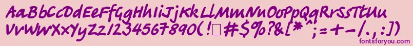 Tatianactt Font – Purple Fonts on Pink Background