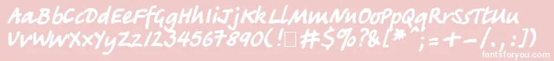 Tatianactt Font – White Fonts on Pink Background