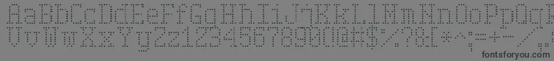 Шрифт SerifDotDigital7 – чёрные шрифты на сером фоне