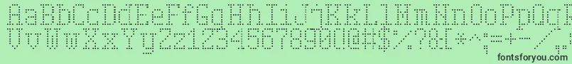 SerifDotDigital7 Font – Black Fonts on Green Background