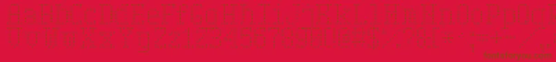 SerifDotDigital7 Font – Brown Fonts on Red Background