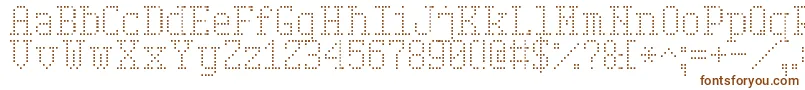 Шрифт SerifDotDigital7 – коричневые шрифты на белом фоне