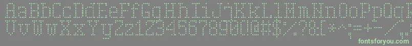 SerifDotDigital7 Font – Green Fonts on Gray Background