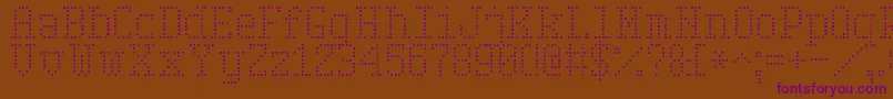 Шрифт SerifDotDigital7 – фиолетовые шрифты на коричневом фоне
