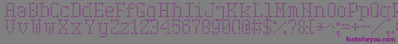SerifDotDigital7 Font – Purple Fonts on Gray Background