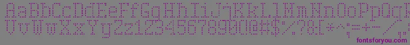 Шрифт SerifDotDigital7 – фиолетовые шрифты на сером фоне