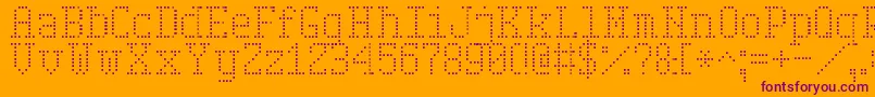 Police SerifDotDigital7 – polices violettes sur fond orange