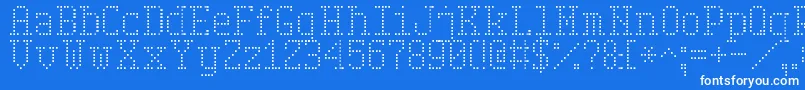 SerifDotDigital7 Font – White Fonts on Blue Background