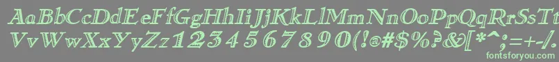 fuente RamonaItalic – Fuentes Verdes Sobre Fondo Gris