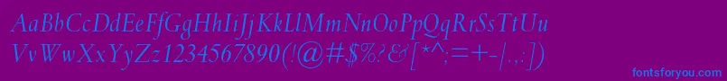 SpectrummtstdItalic Font – Blue Fonts on Purple Background