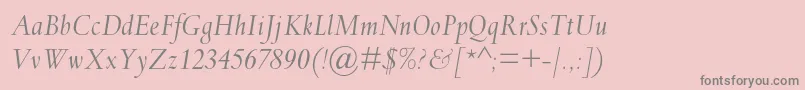 SpectrummtstdItalic Font – Gray Fonts on Pink Background