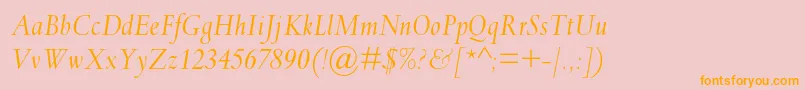 SpectrummtstdItalic Font – Orange Fonts on Pink Background