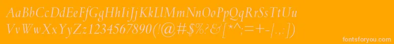SpectrummtstdItalic Font – Pink Fonts on Orange Background
