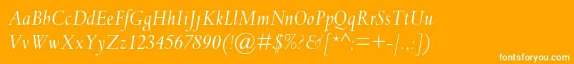SpectrummtstdItalic Font – White Fonts on Orange Background