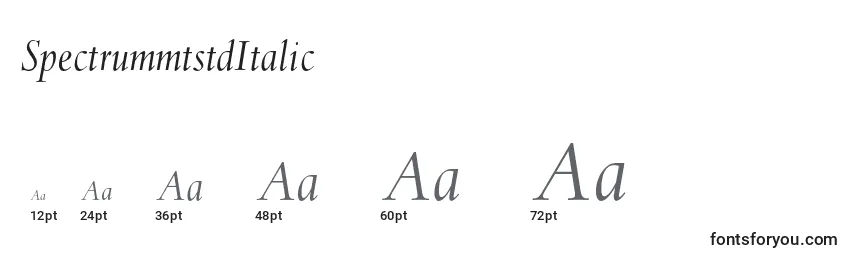 SpectrummtstdItalic Font Sizes
