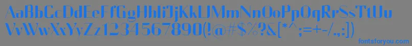 CurrencyReg Font – Blue Fonts on Gray Background