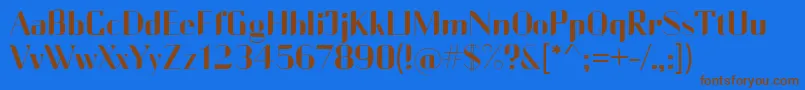 Шрифт CurrencyReg – коричневые шрифты на синем фоне