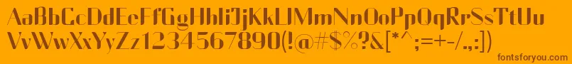 CurrencyReg Font – Brown Fonts on Orange Background