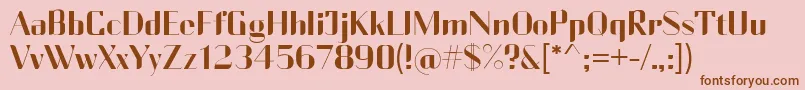 CurrencyReg Font – Brown Fonts on Pink Background