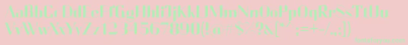 CurrencyReg Font – Green Fonts on Pink Background