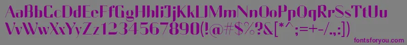 CurrencyReg Font – Purple Fonts on Gray Background