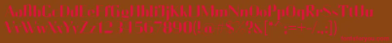 CurrencyReg Font – Red Fonts on Brown Background