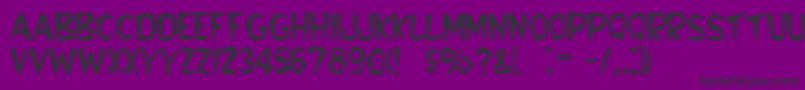 ObsidianLight-Schriftart – Schwarze Schriften auf violettem Hintergrund