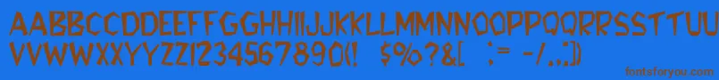 More about ObsidianLight Font ObsidianLight Font – Brown Fonts on Blue Background