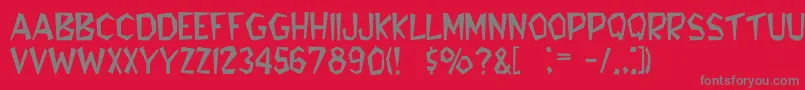 ObsidianLight Font – Gray Fonts on Red Background