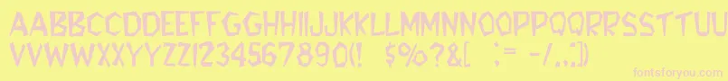 ObsidianLight Font – Pink Fonts on Yellow Background