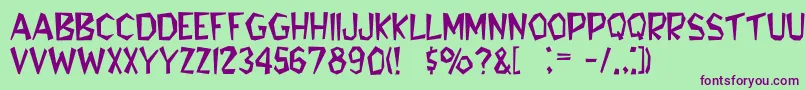 ObsidianLight Font – Purple Fonts on Green Background
