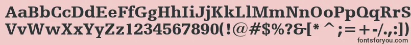 HumanistSlabserif712BlackBt Font – Black Fonts on Pink Background
