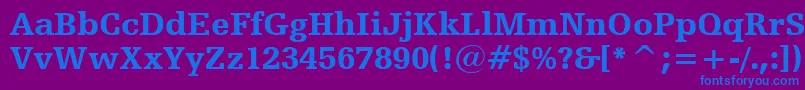 HumanistSlabserif712BlackBt Font – Blue Fonts on Purple Background