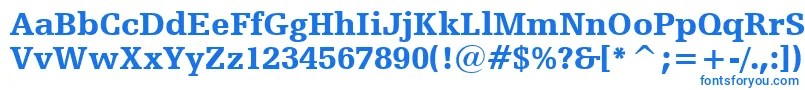 HumanistSlabserif712BlackBt Font – Blue Fonts on White Background