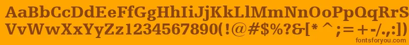 Weitere Informationen zur HumanistSlabserif712BlackBt-Schriftart HumanistSlabserif712BlackBt-Schriftart – Braune Schriften auf orangefarbenem Hintergrund