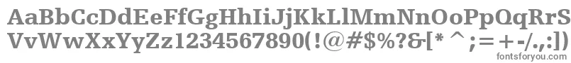HumanistSlabserif712BlackBt Font – Gray Fonts on White Background