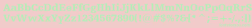 HumanistSlabserif712BlackBt Font – Green Fonts on Pink Background