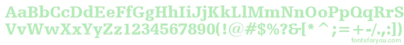 HumanistSlabserif712BlackBt Font – Green Fonts on White Background
