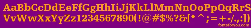 HumanistSlabserif712BlackBt Font – Orange Fonts on Purple Background