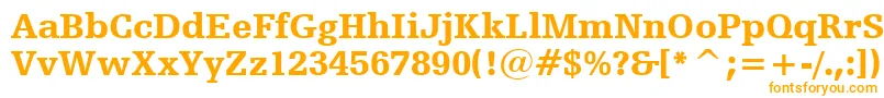 HumanistSlabserif712BlackBt Font – Orange Fonts on White Background