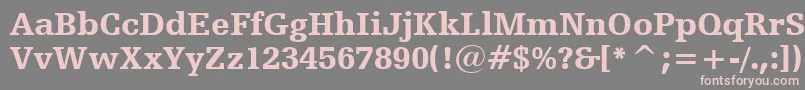 HumanistSlabserif712BlackBt Font – Pink Fonts on Gray Background