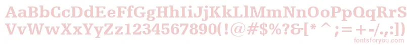 HumanistSlabserif712BlackBt Font – Pink Fonts on White Background