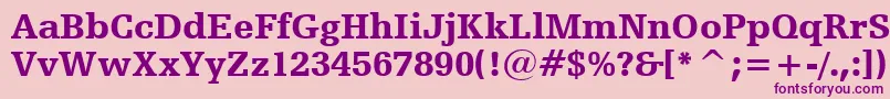 HumanistSlabserif712BlackBt Font – Purple Fonts on Pink Background