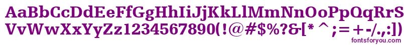 HumanistSlabserif712BlackBt Font – Purple Fonts on White Background