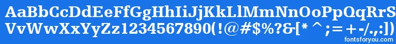 HumanistSlabserif712BlackBt Font – White Fonts on Blue Background