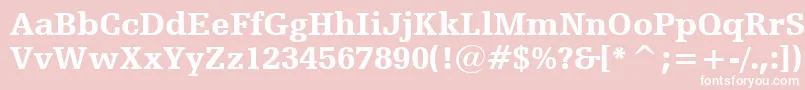 HumanistSlabserif712BlackBt Font – White Fonts on Pink Background